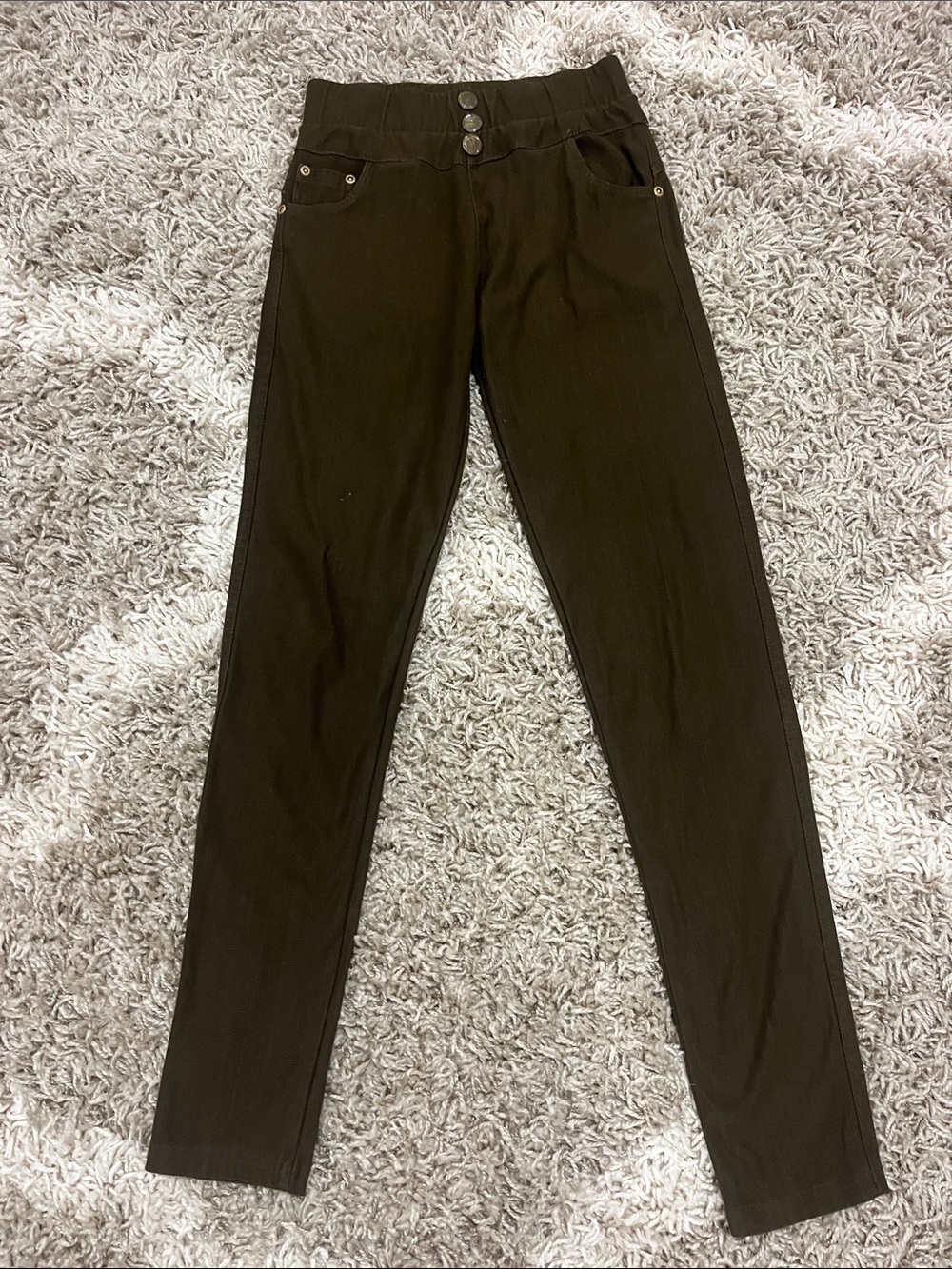 Women's Skinny High-Rise Jeans — Dark Brown